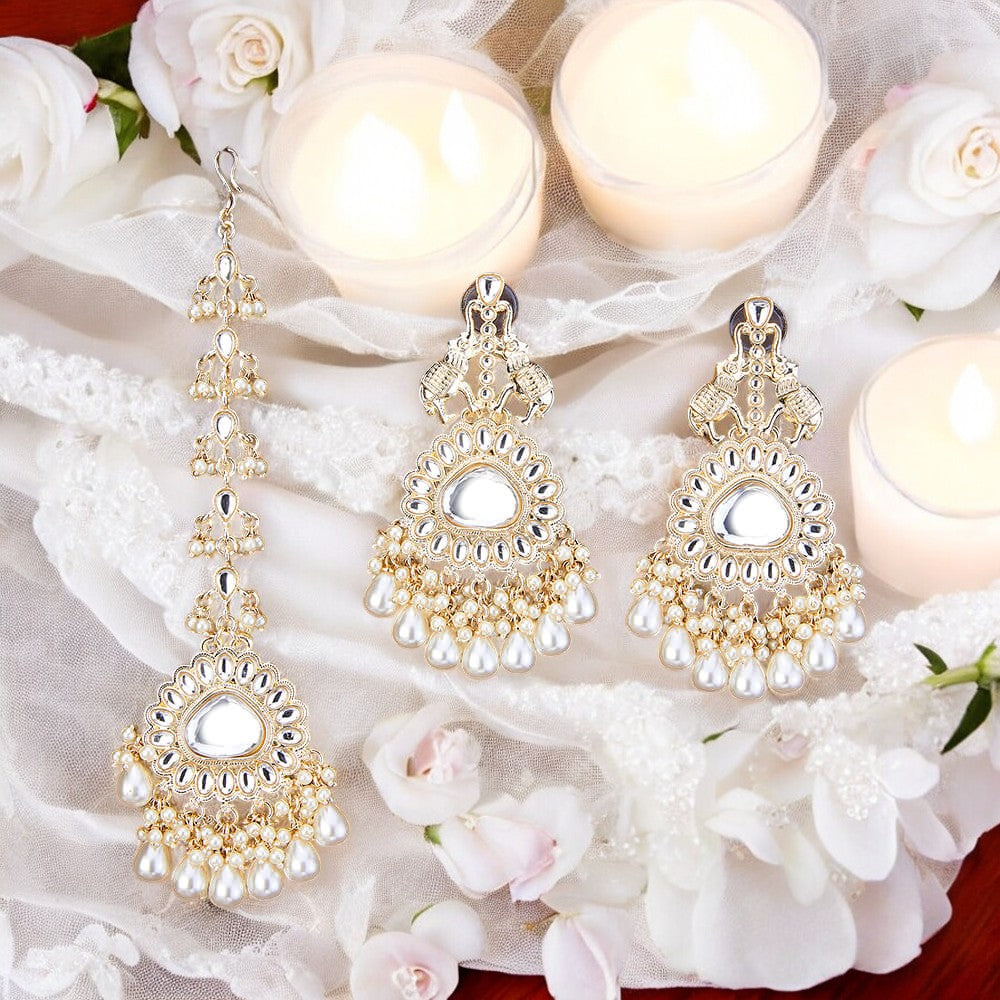 Earring, Maang tikka set