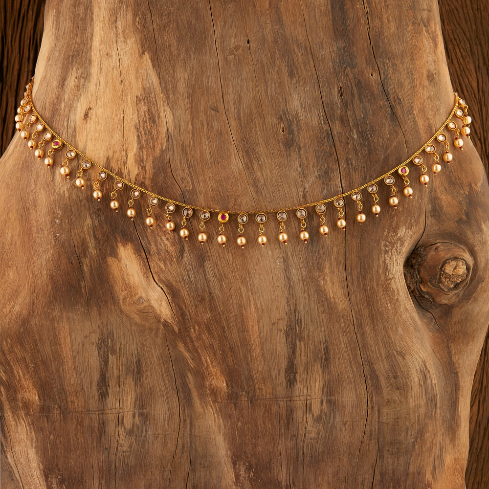 Delicate Kamar Patta With Gold Plating, belly chain, hip belt.