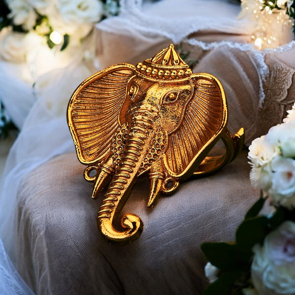 Elephant finger ring adjustable