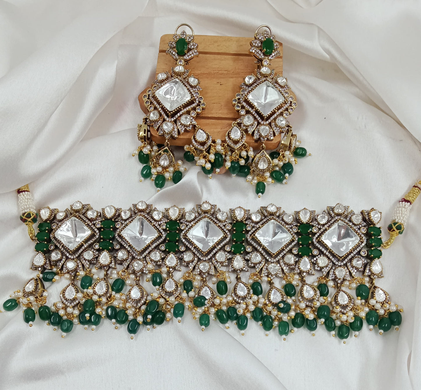 Moissanite choker Necklace set