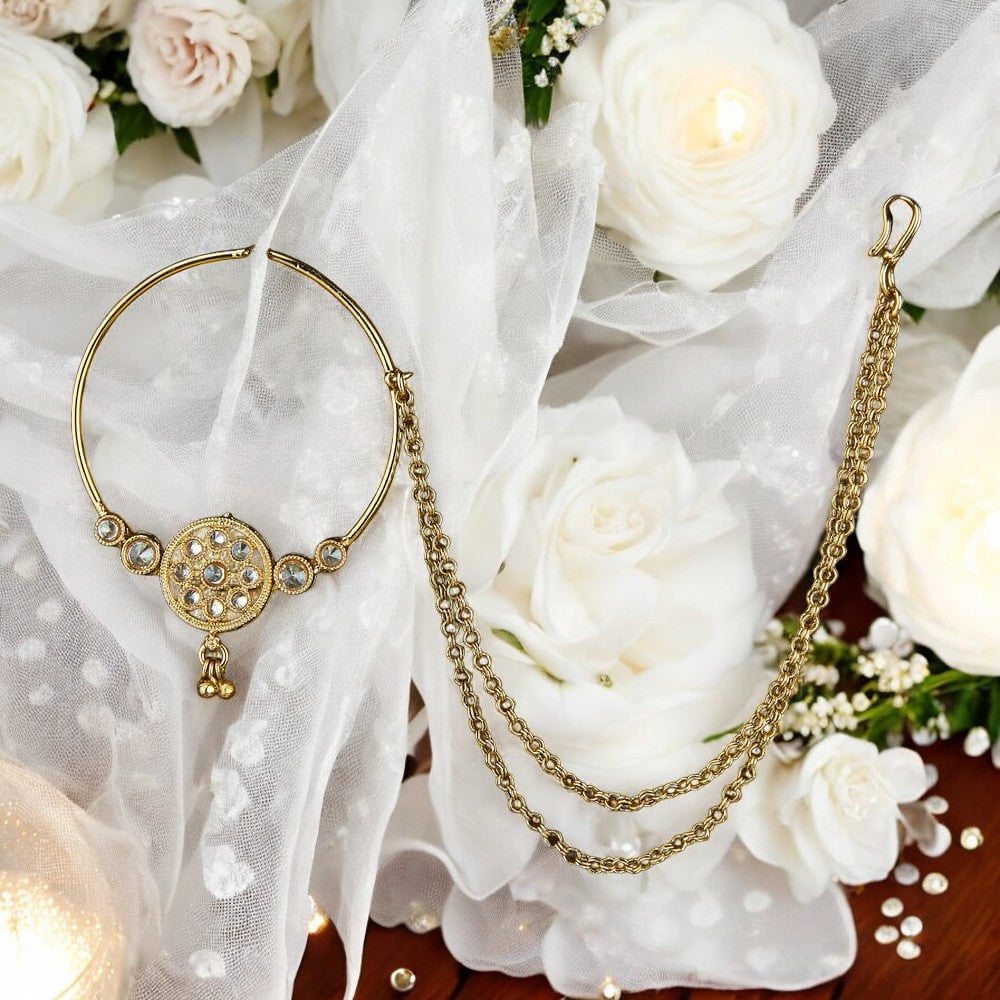 Clip on nose ring naath