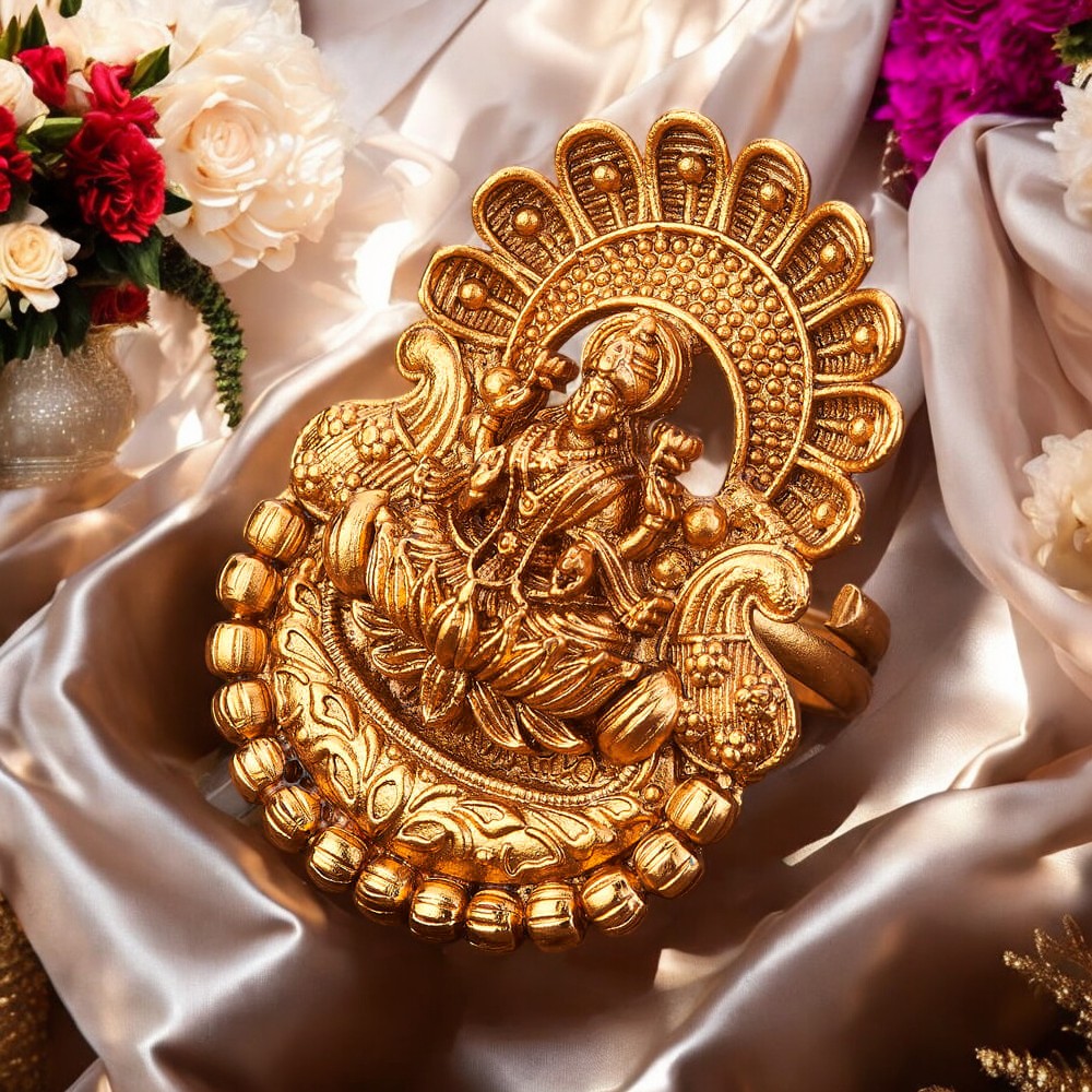 Golden Goddess Lakshmi adjustable finger rings