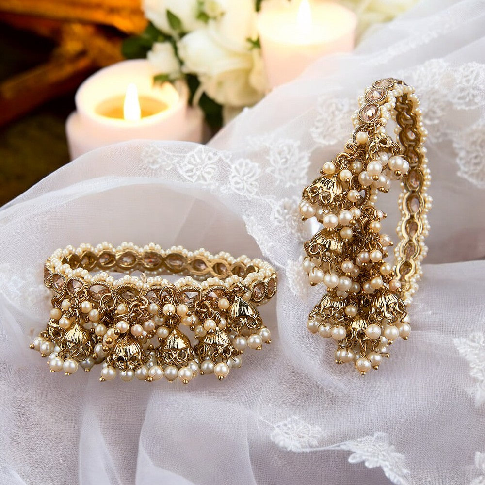 Gold polki bangles, Indian bangles, Bridal Bangles