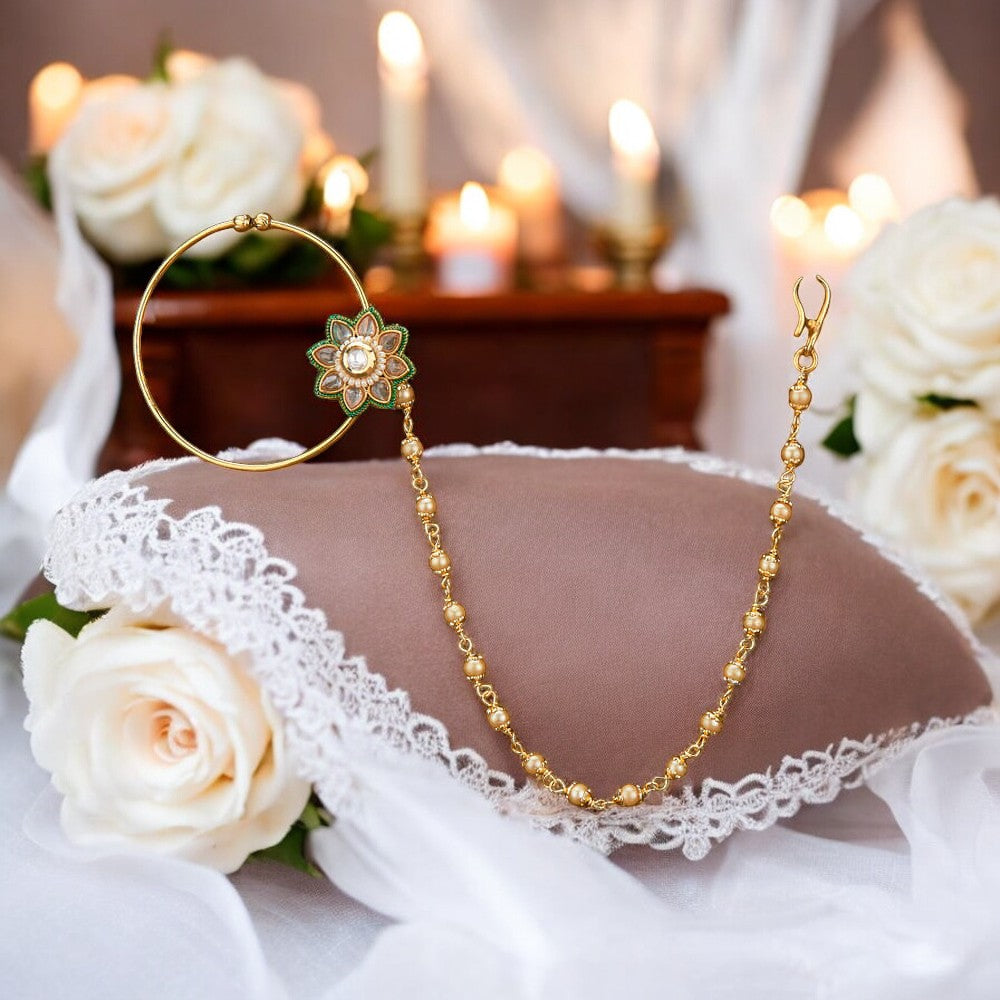 Clip on nose ring naath