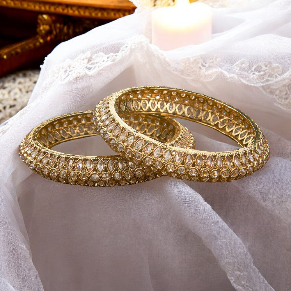 Gold polki bangles, Indian bangles, Bridal Bangles