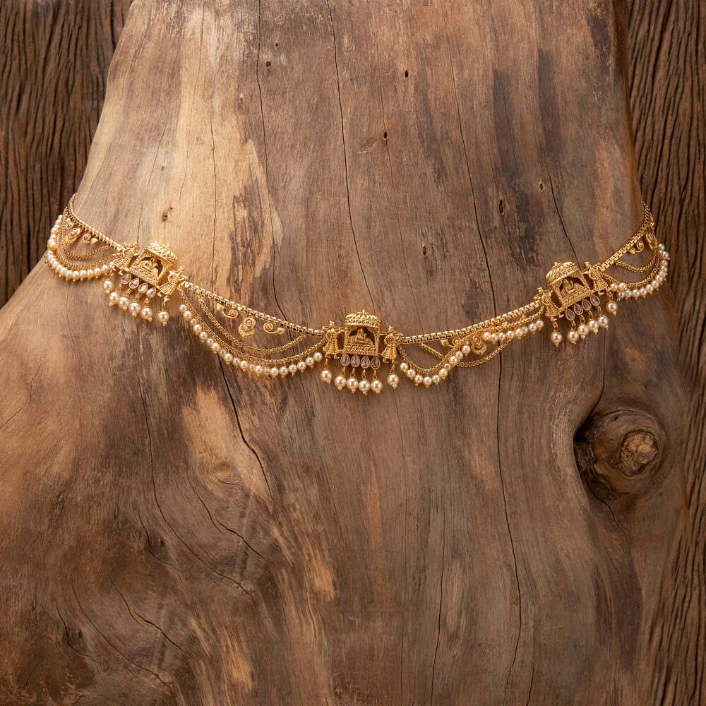 Delicate Kamar Patta With Gold Plating, belly chain, hip belt.