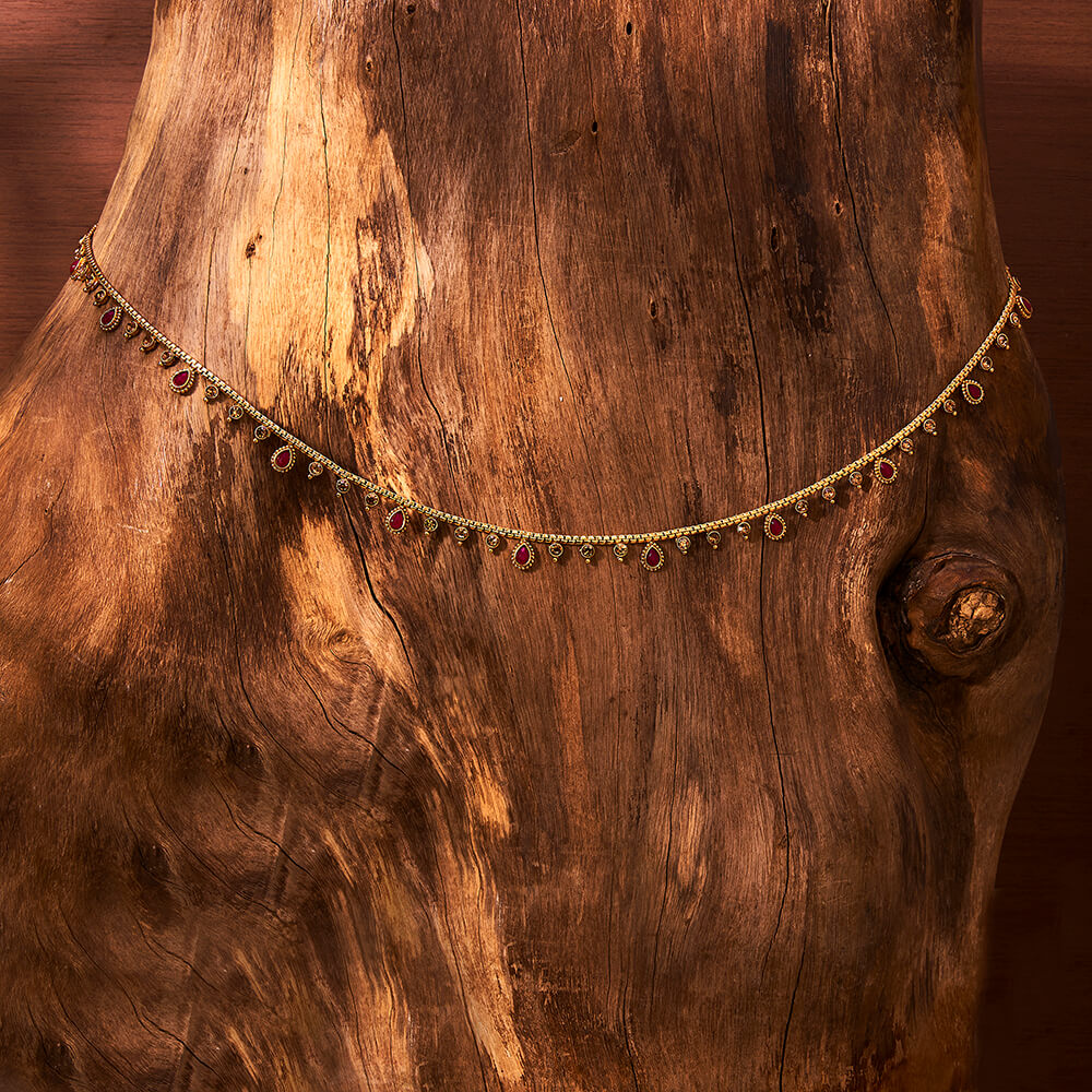 Delicate Kamar Patta With Gold Plating, belly chain, hip belt.