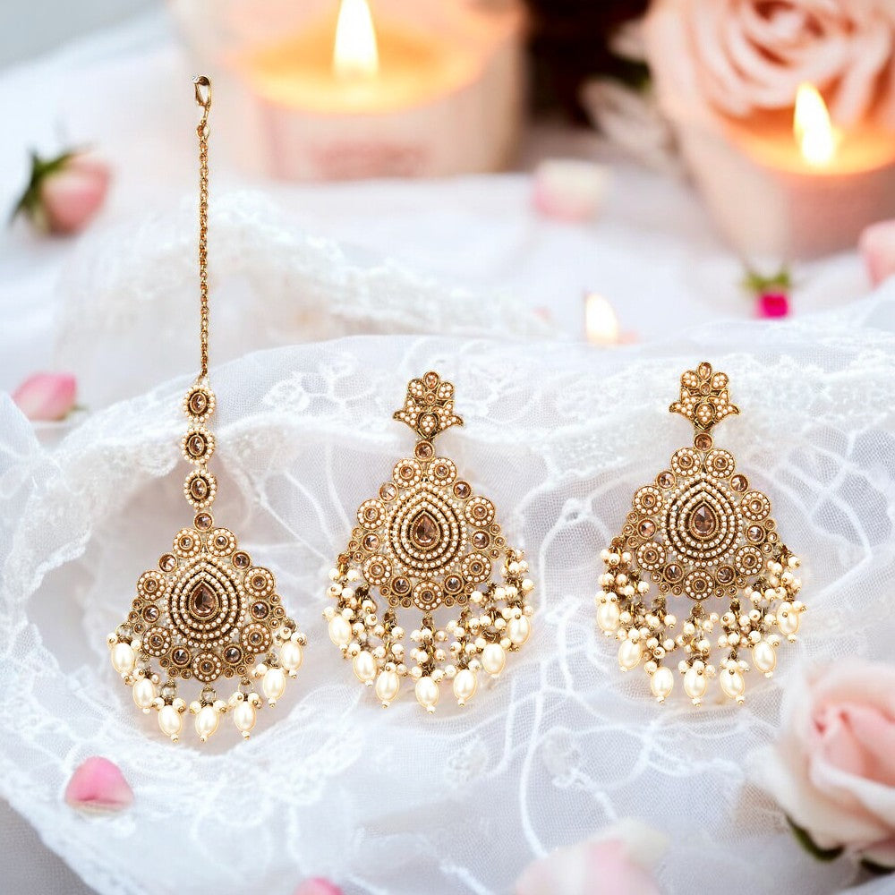 Earring, Maang tikka set