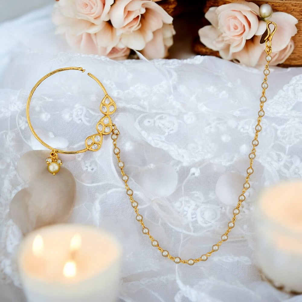 Clip on nose ring naath