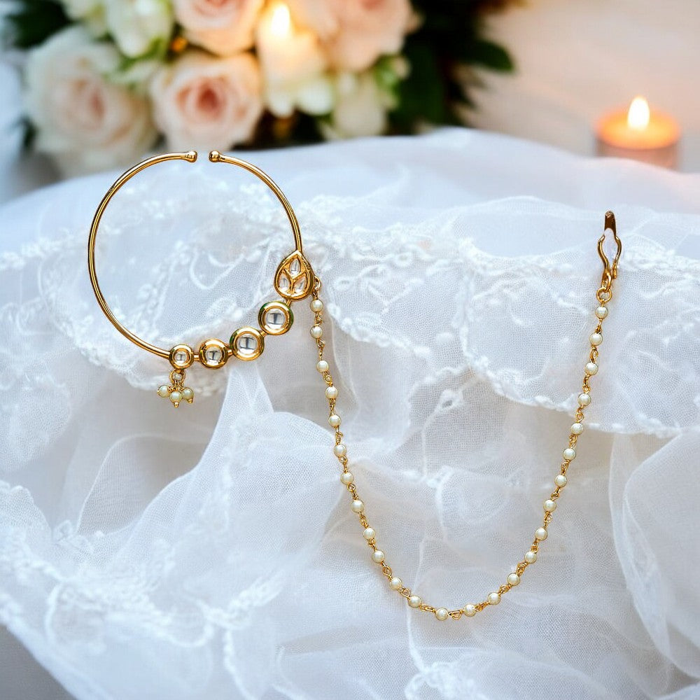 Clip on nose ring naath