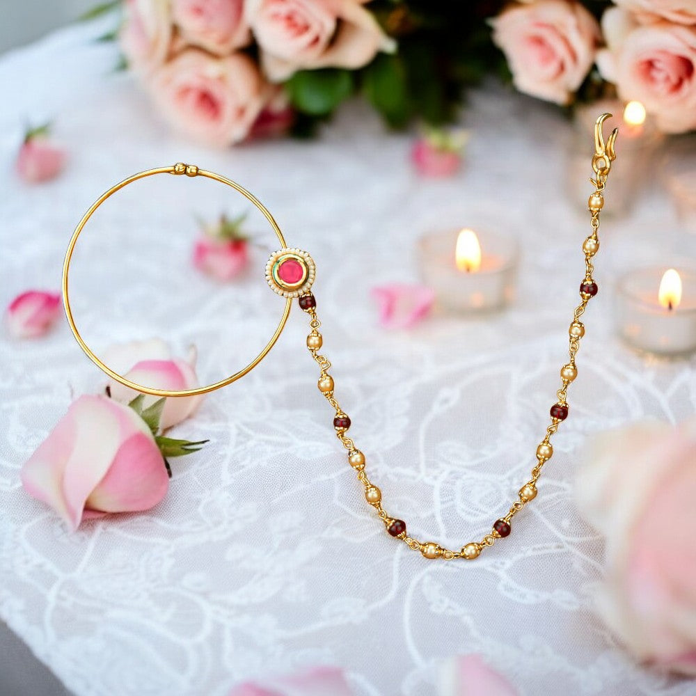 Clip on nose ring naath