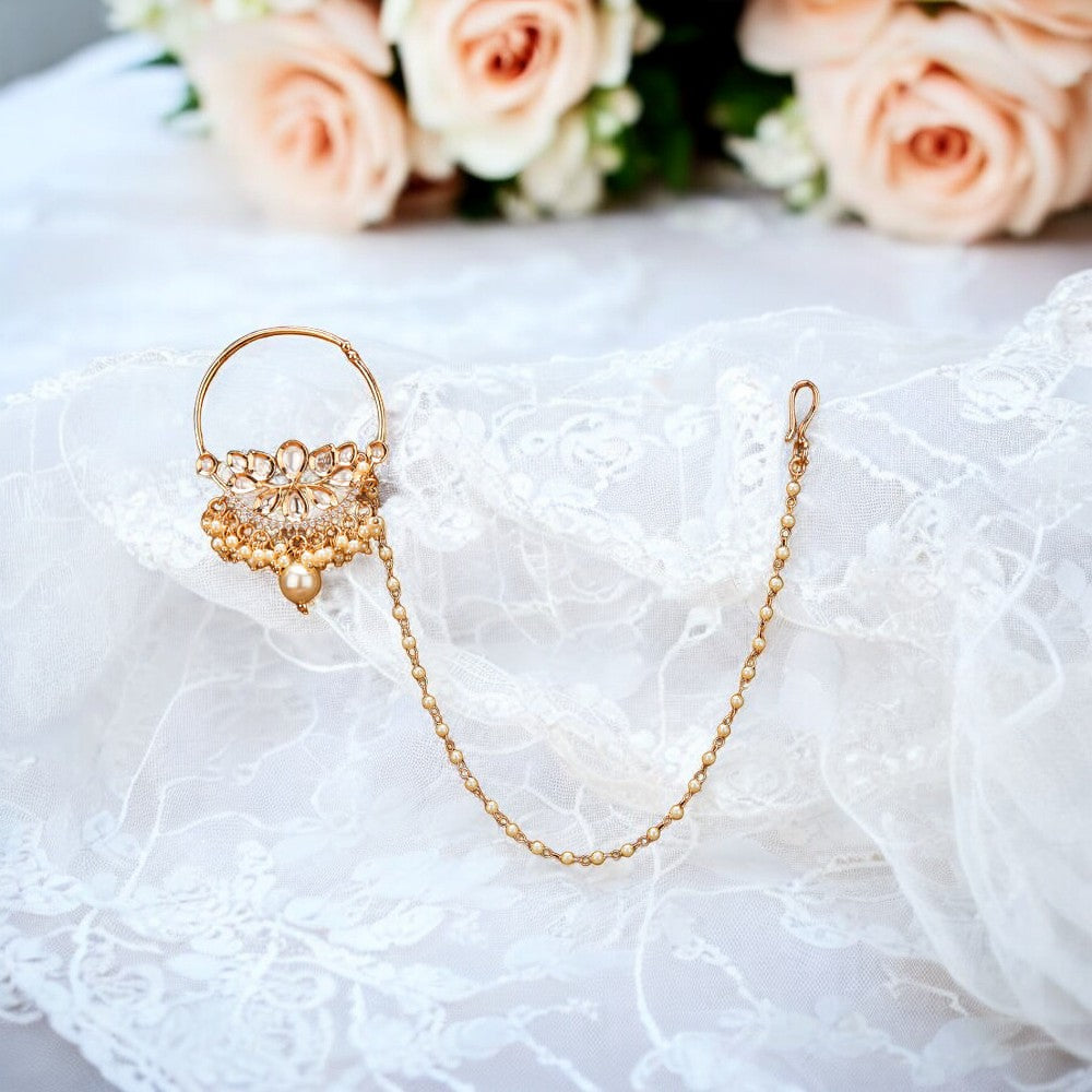 Clip on nose ring naath