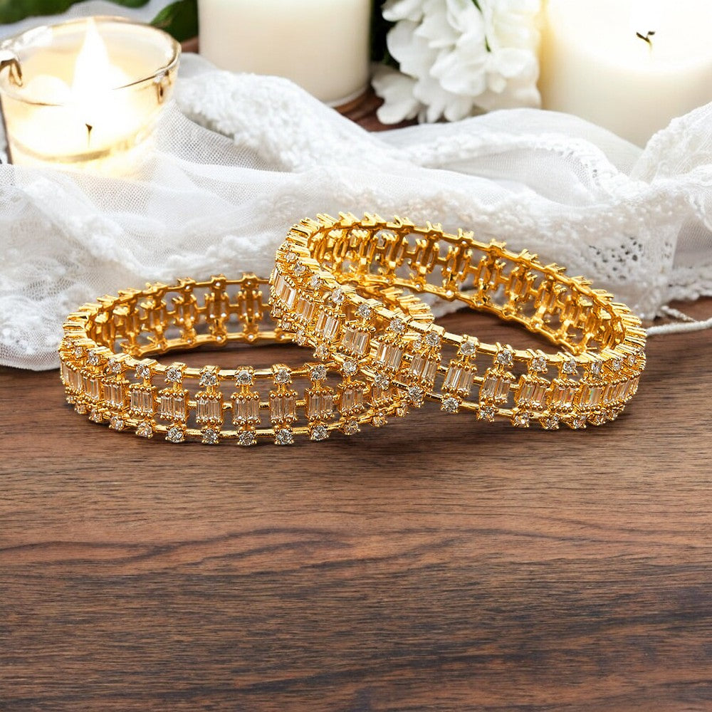 Gold bangles, American diamond Indian bangles, Bridal Bangles