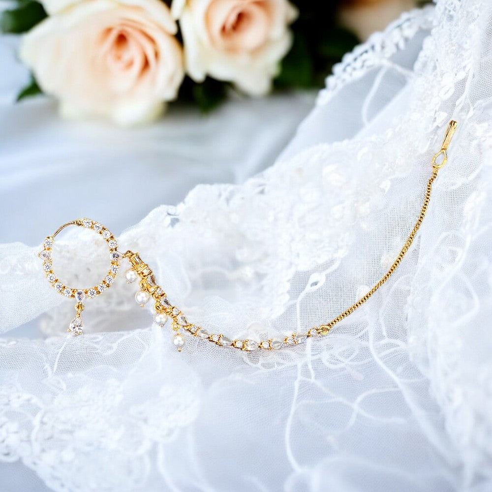 Clip on nose ring naath