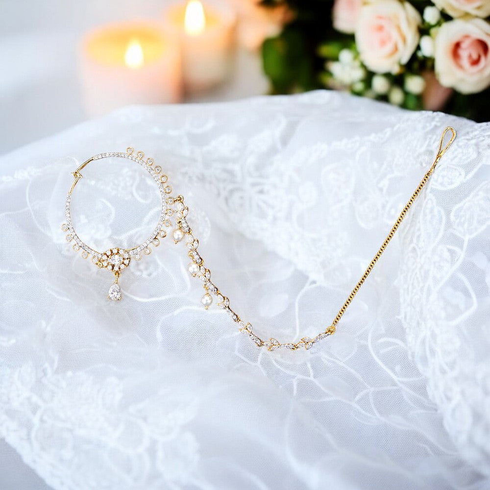 Clip on nose ring naath