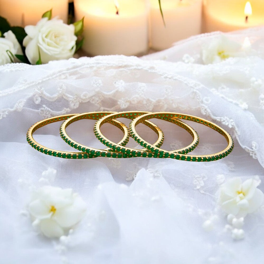 Emerald bangles, gold Indian bangles, Bridal Bangles