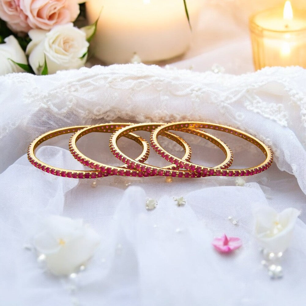 Ruby bangles, gold Indian bangles, Bridal Bangles