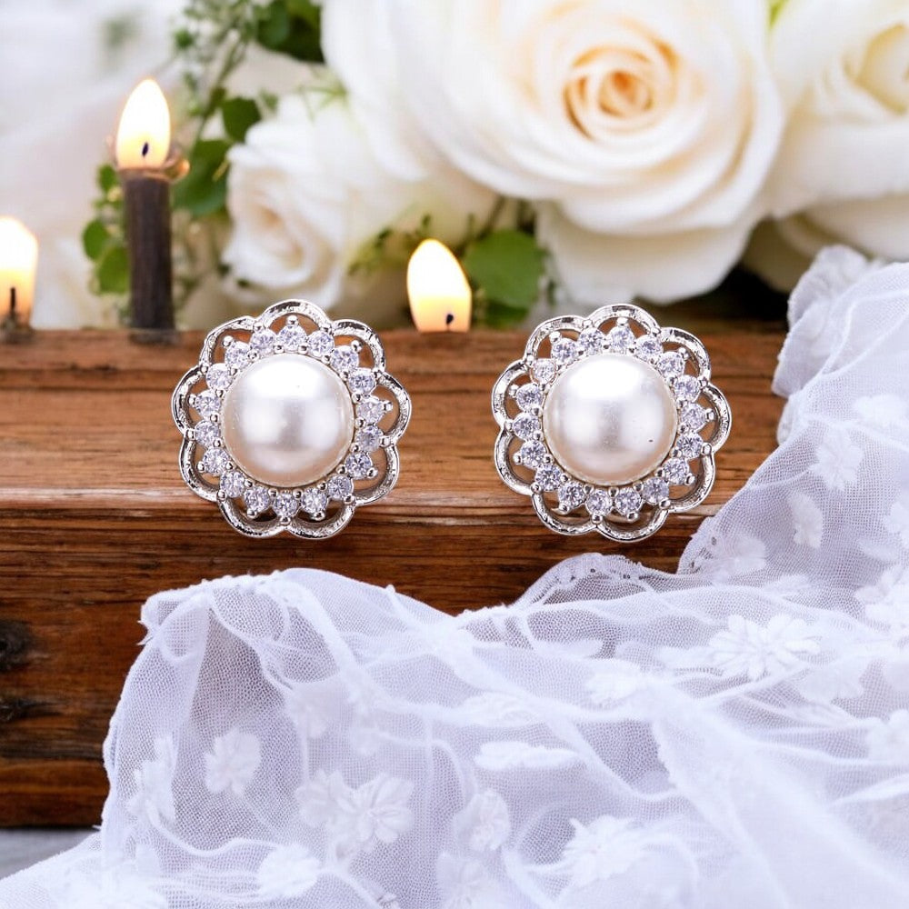 American diamond stud earrings.