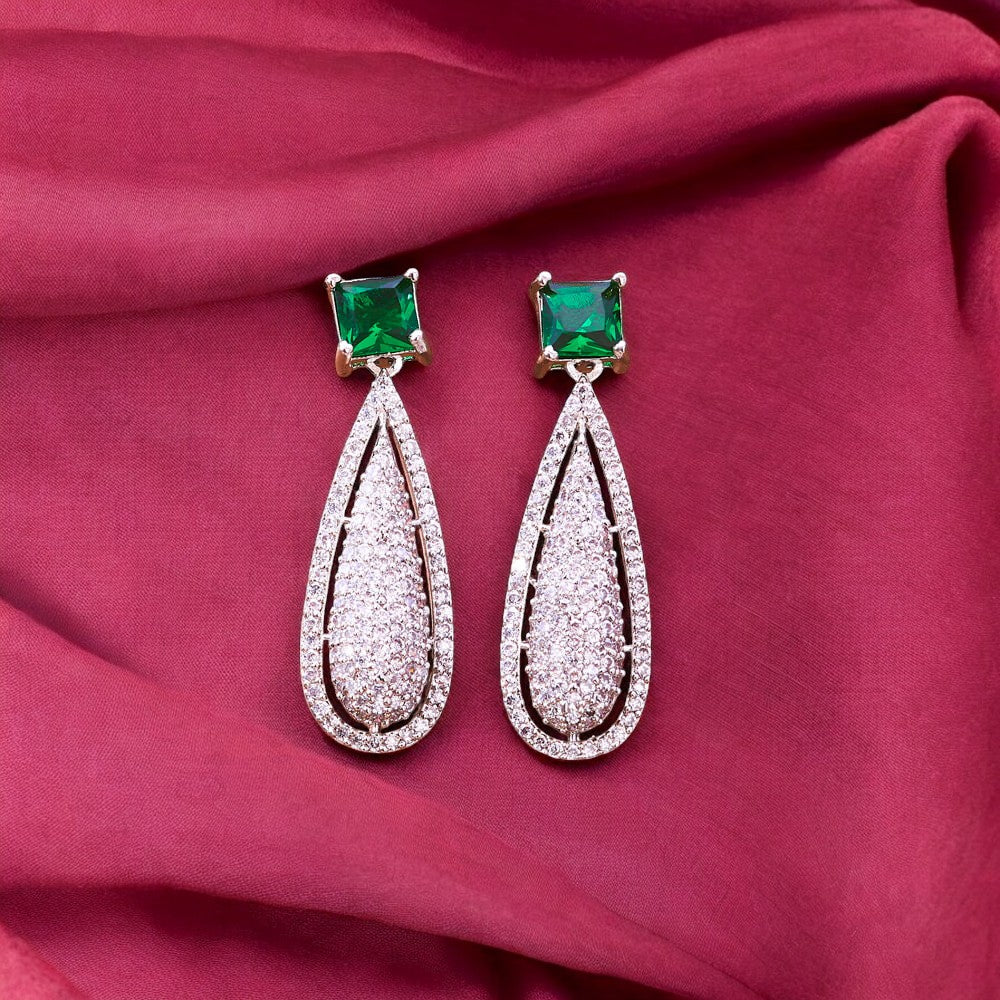 American diamond earrings.
