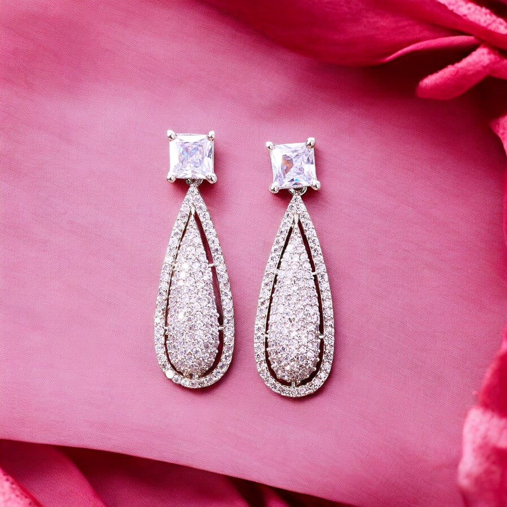 American diamond earrings.