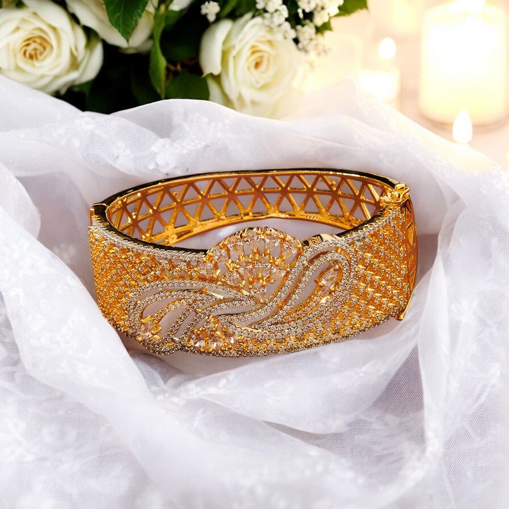 Bangles American diamond, micro gold plated, Indian bangles, bracelets, classic kadas, bridal bangles.