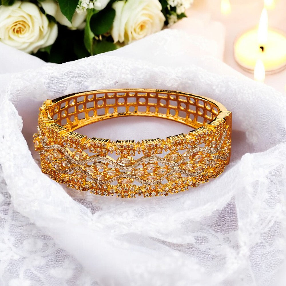 Bangles American diamond, gold & silver micro gold plated, Indian bangles, bracelets, classic kadas, bridal bangles.