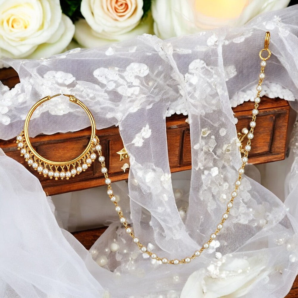 Clip on nose ring naath