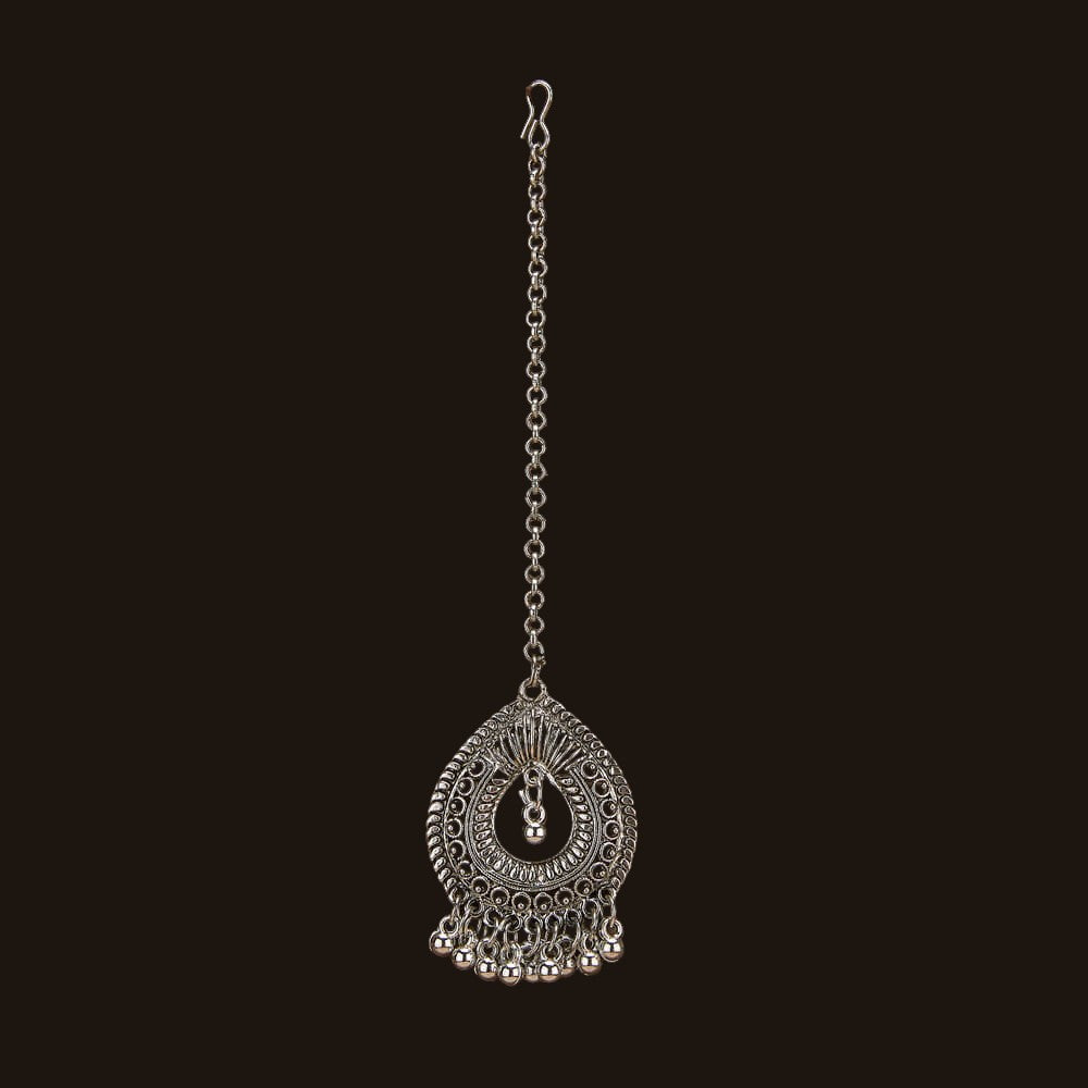 German Silver Oxidized Maang Tikka