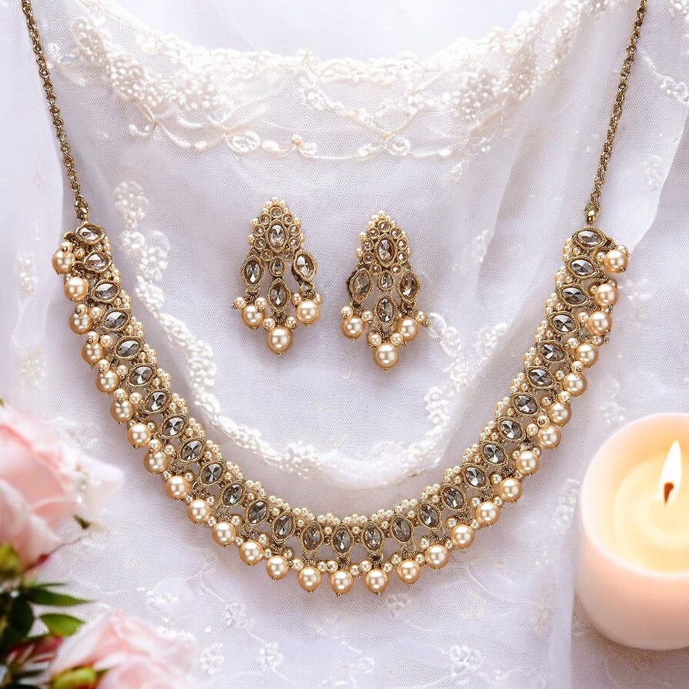 Polki pearl Necklace Set