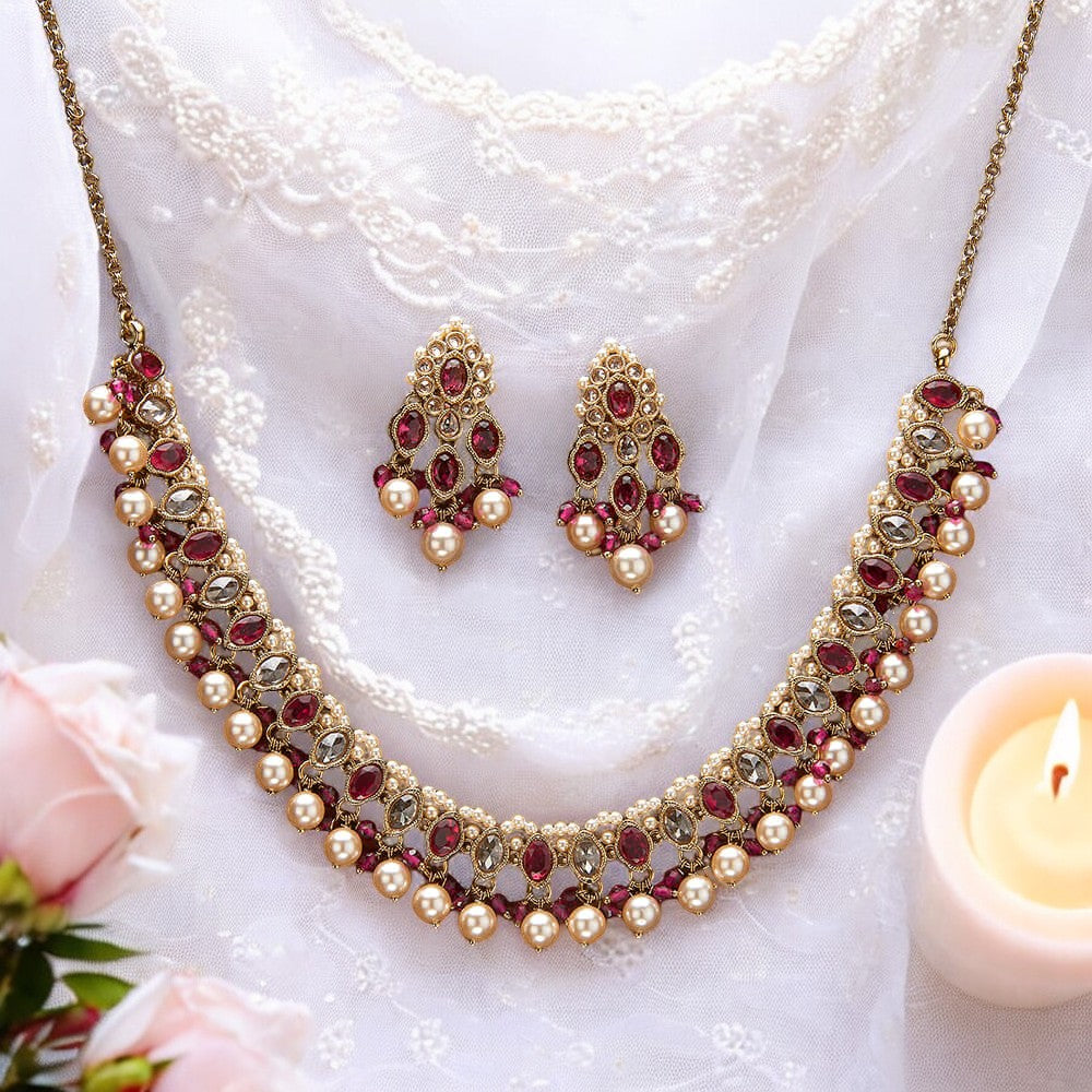 Polki pearl Necklace Set