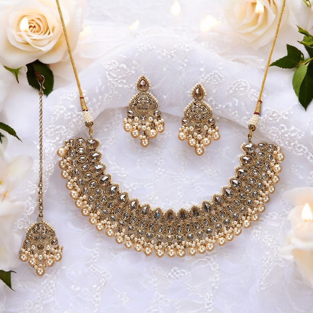 Polki pearl Necklace Set