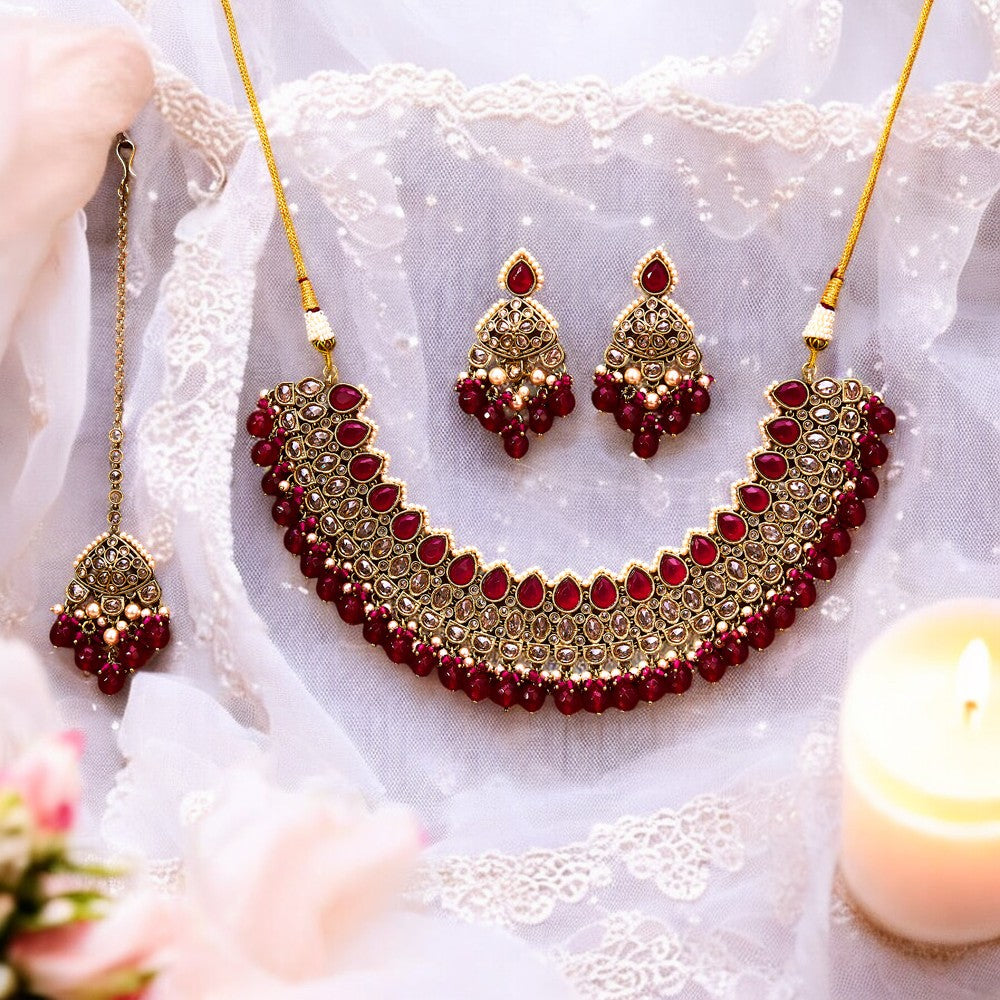 Polki pearl Necklace Set