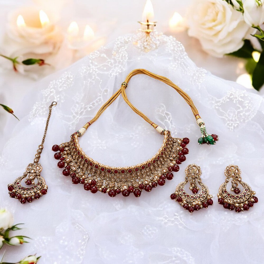 Polki Choker Necklace Set