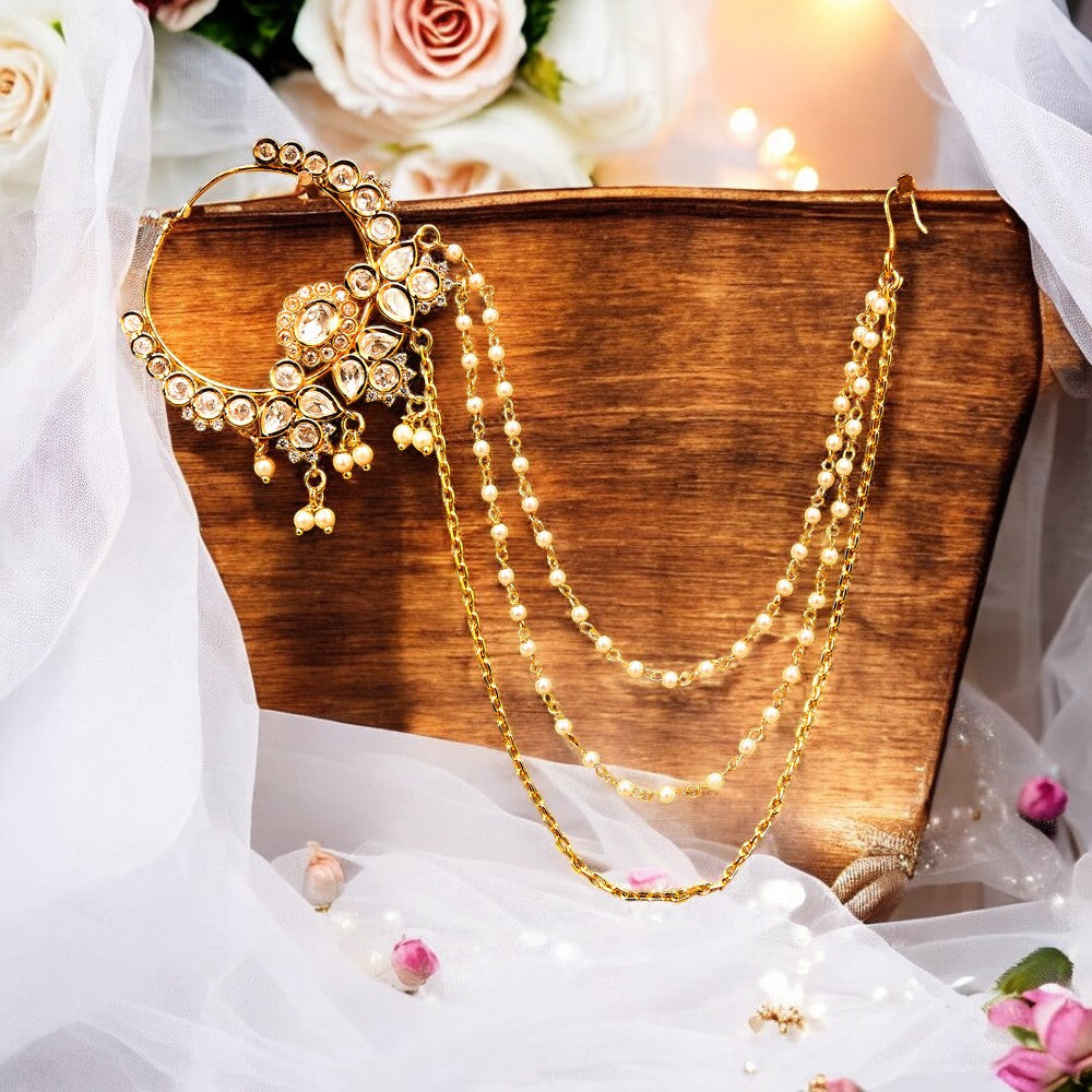 Clip on nose ring naath