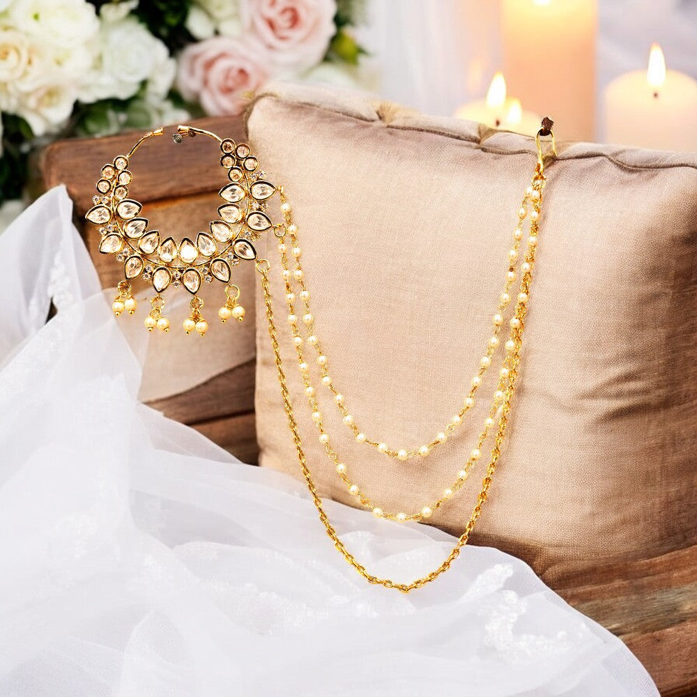 Clip on nose ring naath