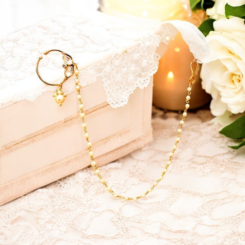 Clip on nose ring naath