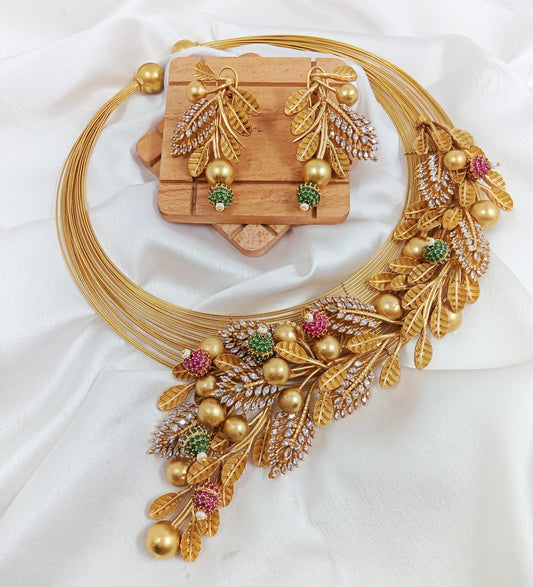 Statement studded Necklace set