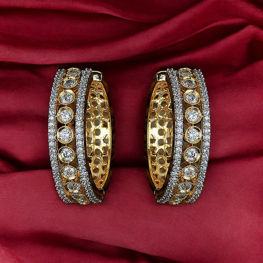 American diamond hoop earrings