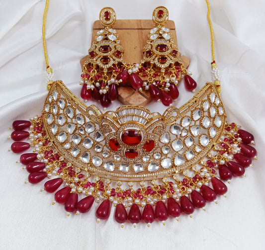Doublet Moissanite choker Necklace set