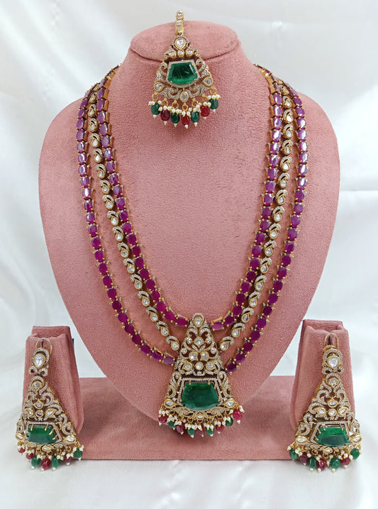 Moissanite and Doublet Necklace set