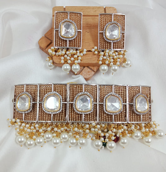 Uncut kundan choker Necklace set