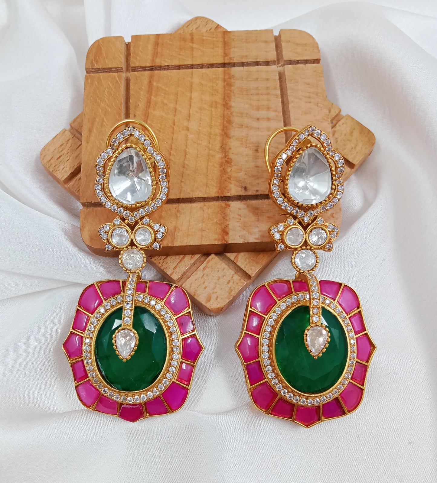 Moissanite, Kundan, AD, Earrings