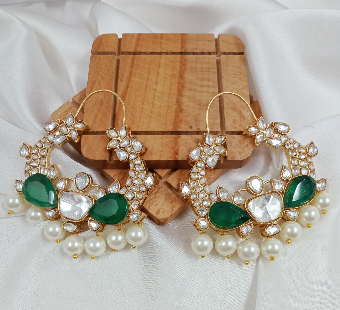 Kundan, Moissanite earrings