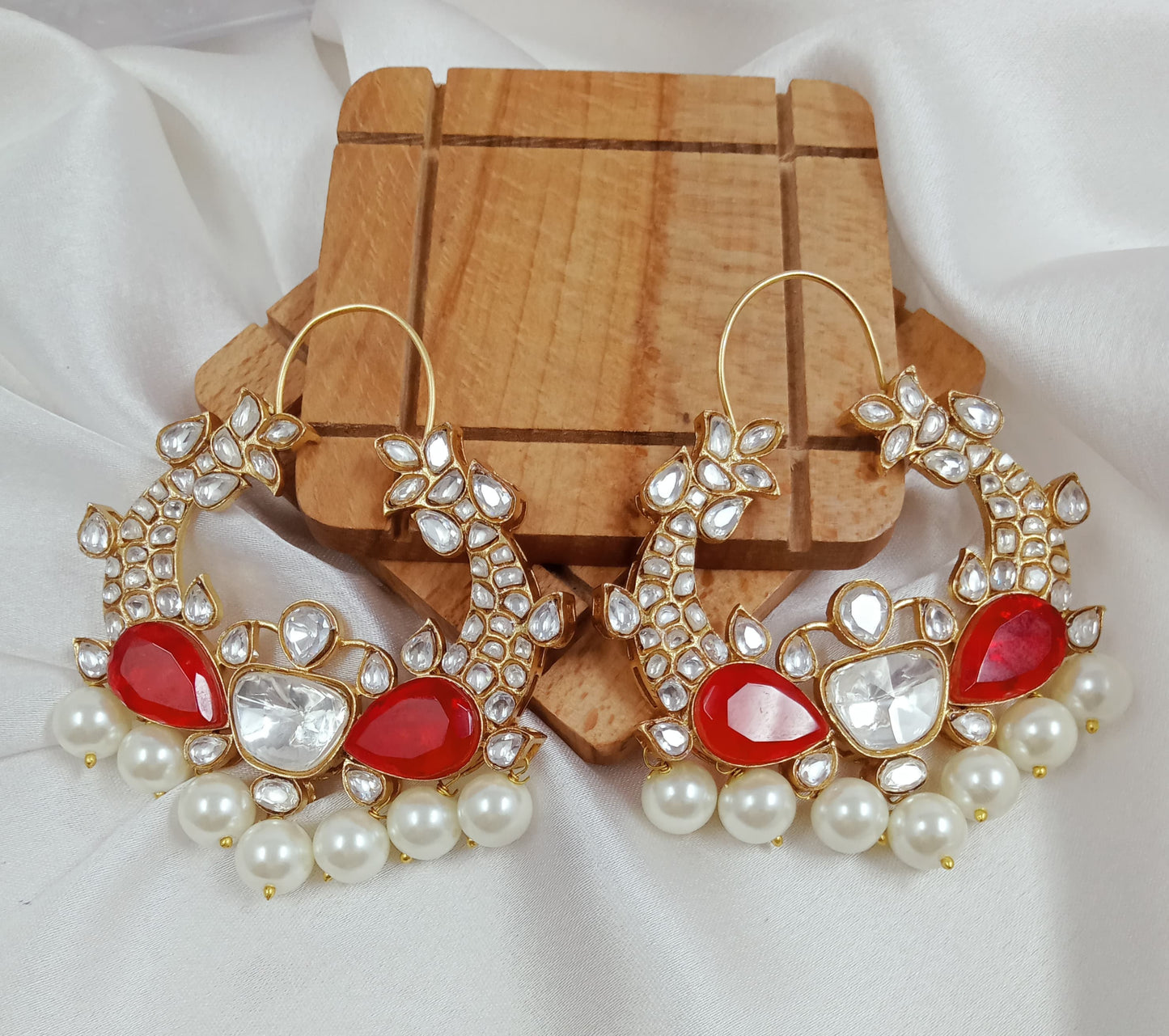 Kundan, Moissanite earrings