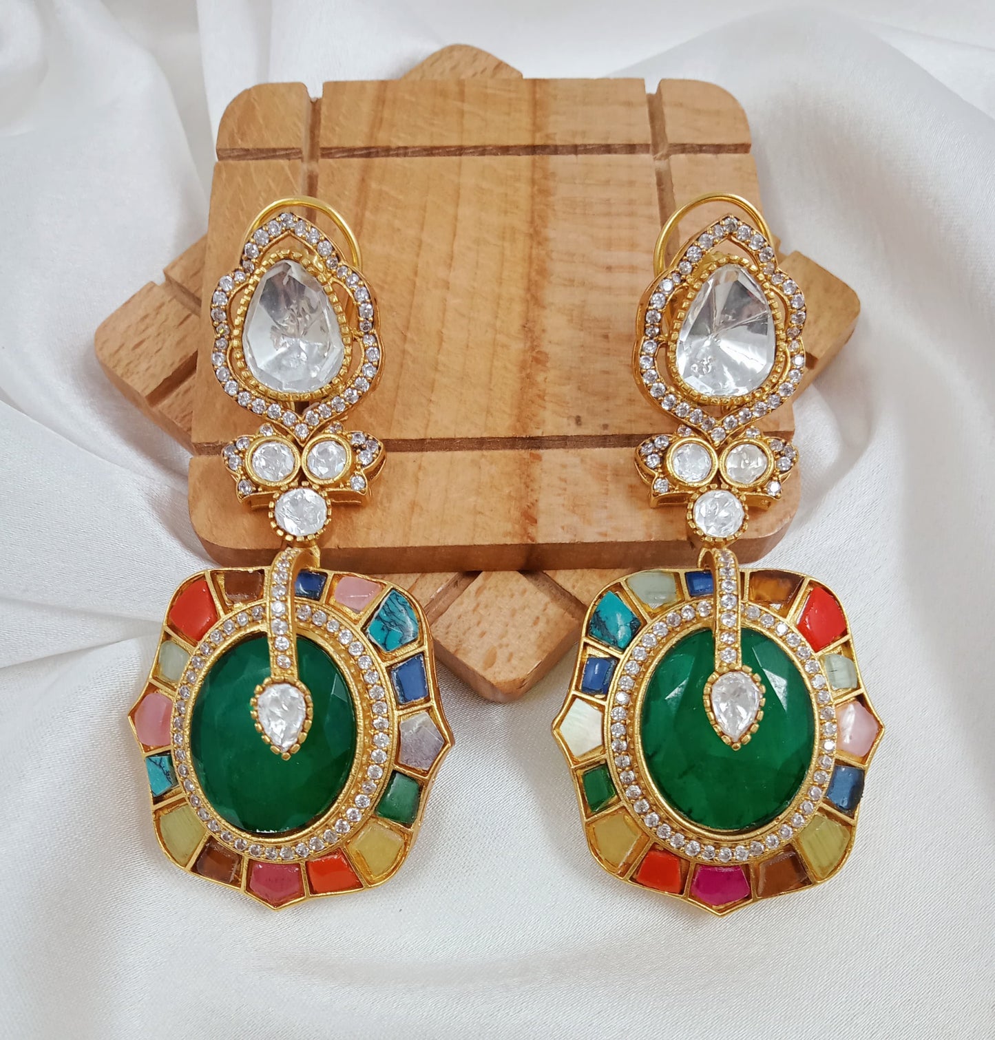 Moissanite, Kundan, AD, Earrings