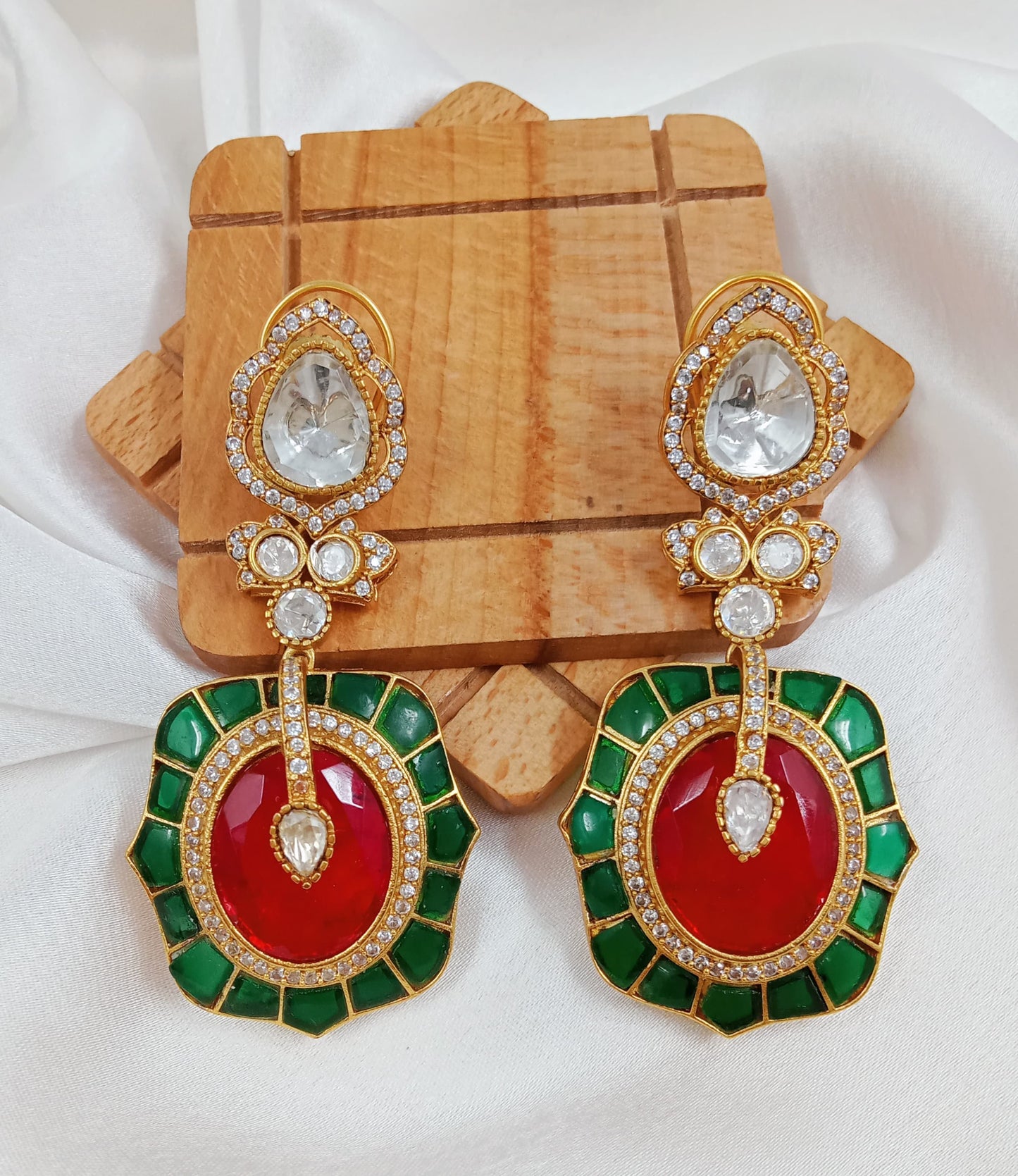 Moissanite, Kundan, AD, Earrings